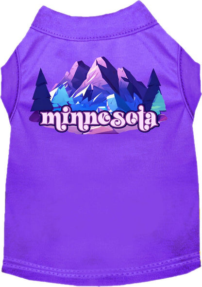 Camiseta serigrafiada para perros y gatos, "Minnesota Alpine Pawscape"