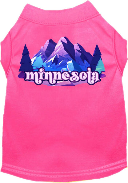 Camiseta serigrafiada para perros y gatos, "Minnesota Alpine Pawscape"