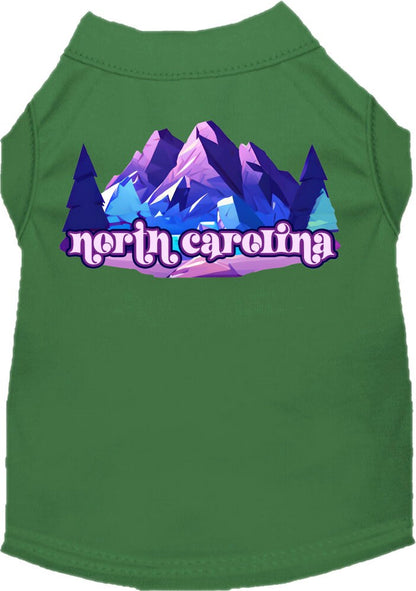 Camiseta con estampado de mascotas para perros y gatos, "North Carolina Alpine Pawscape"