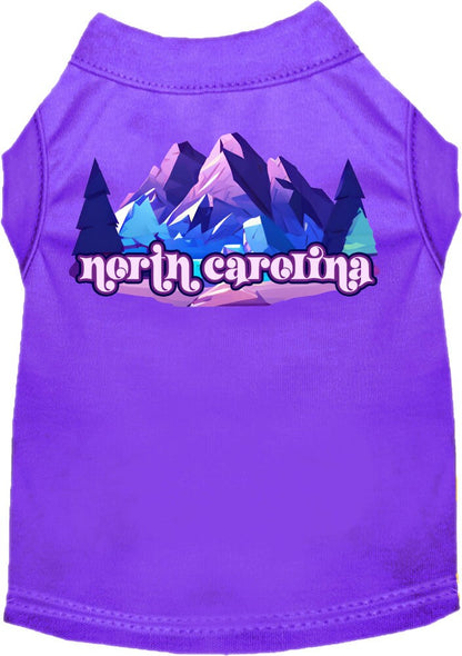 Camiseta con estampado de mascotas para perros y gatos, "North Carolina Alpine Pawscape"