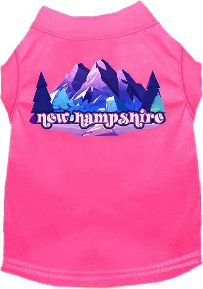 Camiseta serigrafiada para perros y gatos, "New Hampshire Alpine Pawscape"