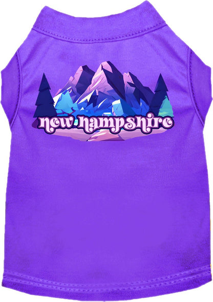 Camiseta serigrafiada para perros y gatos, "New Hampshire Alpine Pawscape"