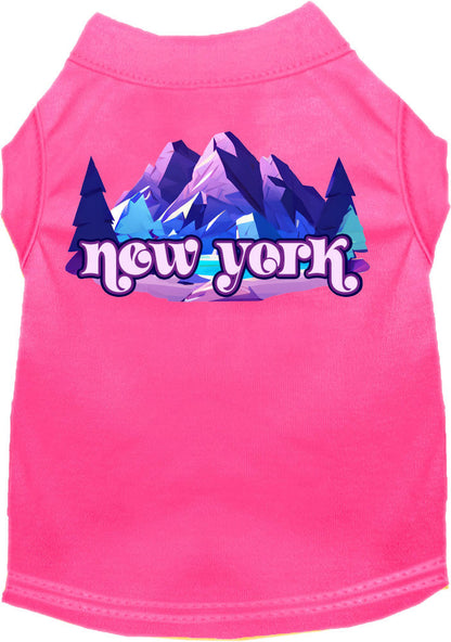 Camiseta serigrafiada para perros y gatos, "New York Alpine Pawscape"