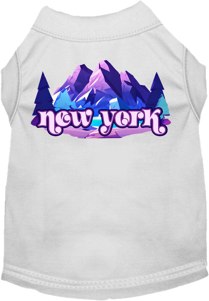 Camiseta serigrafiada para perros y gatos, "New York Alpine Pawscape"