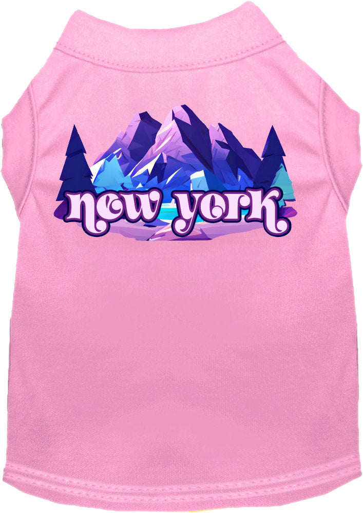 Camiseta serigrafiada para perros y gatos, "New York Alpine Pawscape"