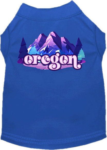 Camiseta serigrafiada para perros y gatos, "Oregon Alpine Pawscape"