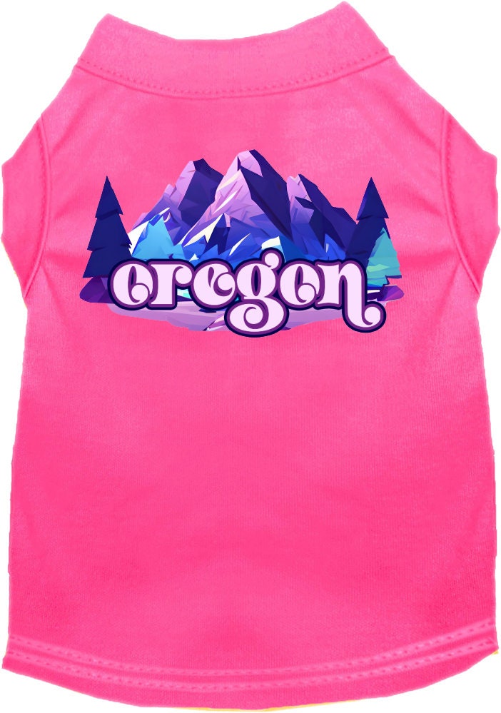 Camiseta serigrafiada para perros y gatos, "Oregon Alpine Pawscape"