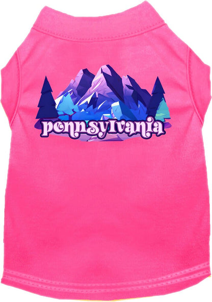 Camiseta serigrafiada para perros y gatos, "Pennsylvania Alpine Pawscape"