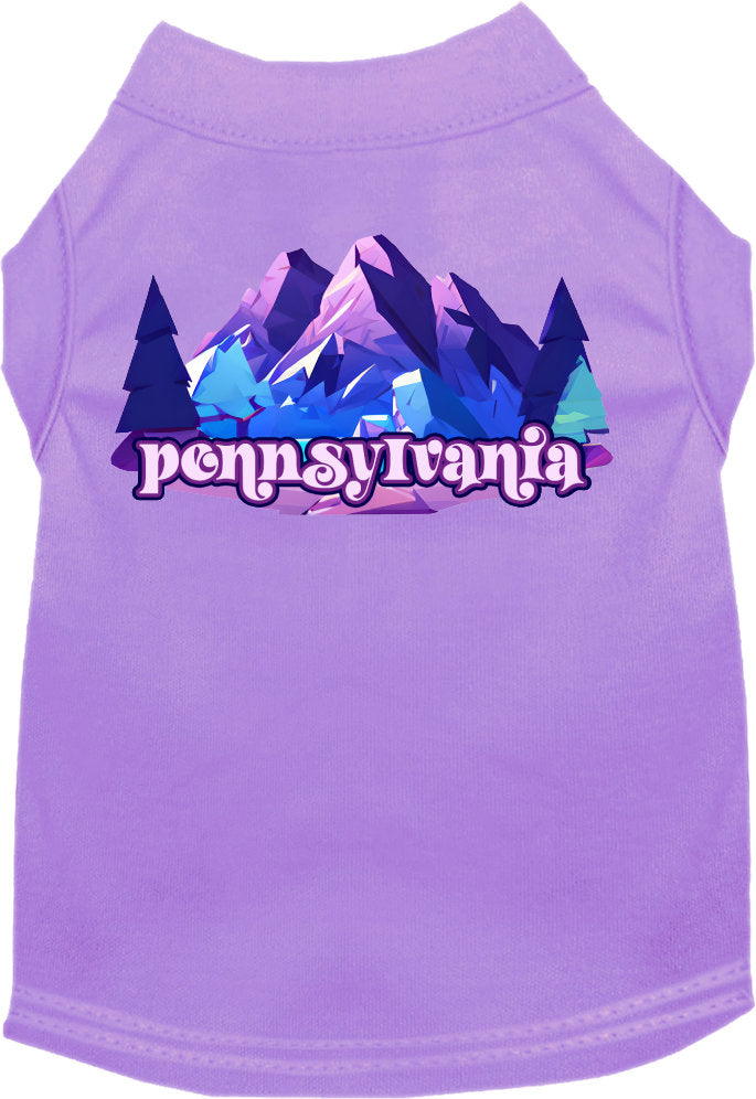 Camiseta serigrafiada para perros y gatos, "Pennsylvania Alpine Pawscape"