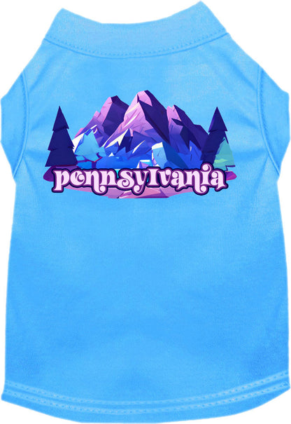 Camiseta serigrafiada para perros y gatos, "Pennsylvania Alpine Pawscape"