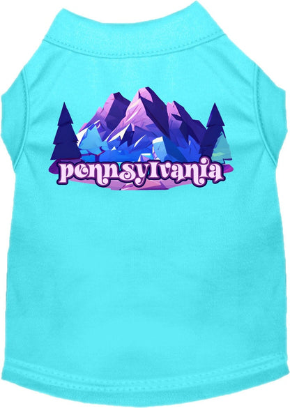 Camiseta serigrafiada para perros y gatos, "Pennsylvania Alpine Pawscape"