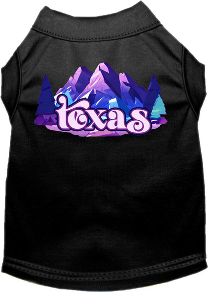 Camiseta serigrafiada para perros y gatos, "Texas Alpine Pawscape"