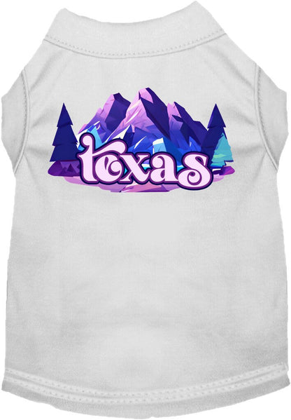 Camiseta serigrafiada para perros y gatos, "Texas Alpine Pawscape"