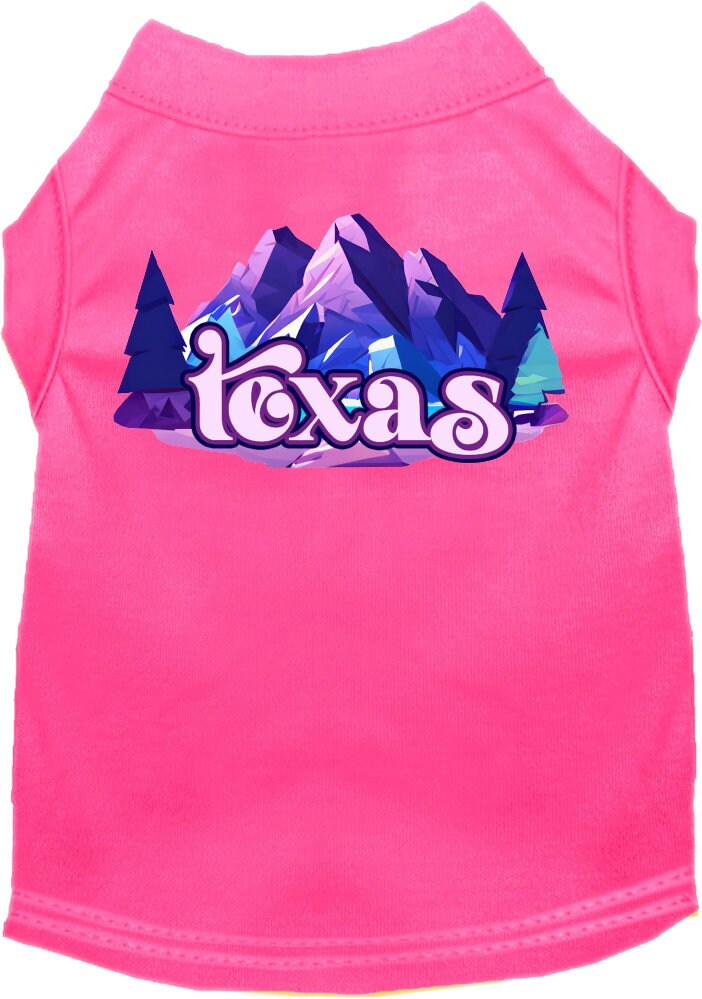 Camiseta serigrafiada para perros y gatos, "Texas Alpine Pawscape"