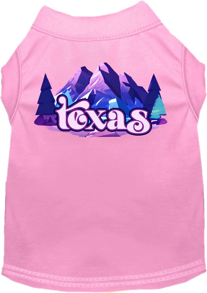 Camiseta serigrafiada para perros y gatos, "Texas Alpine Pawscape"