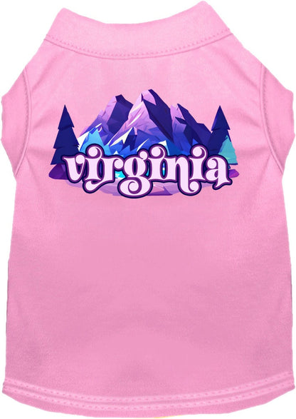 Camiseta serigrafiada para perros y gatos, "Virginia Alpine Pawscape"