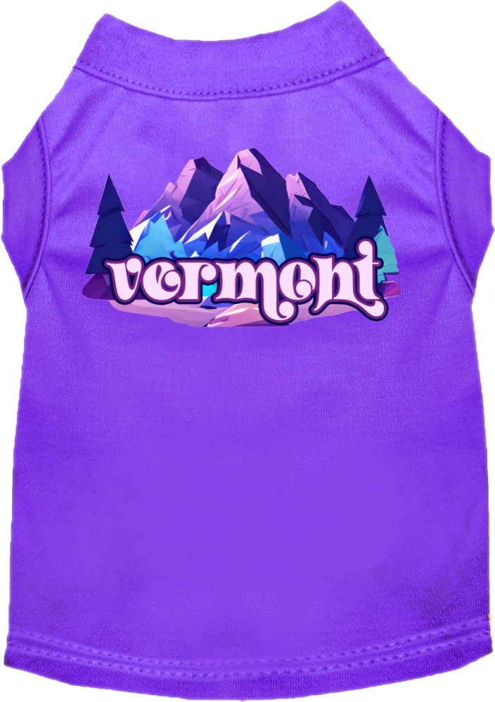 Camiseta con estampado de mascotas para perros y gatos, "Vermont Alpine Pawscape"