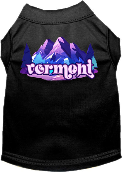 Camiseta con estampado de mascotas para perros y gatos, "Vermont Alpine Pawscape"