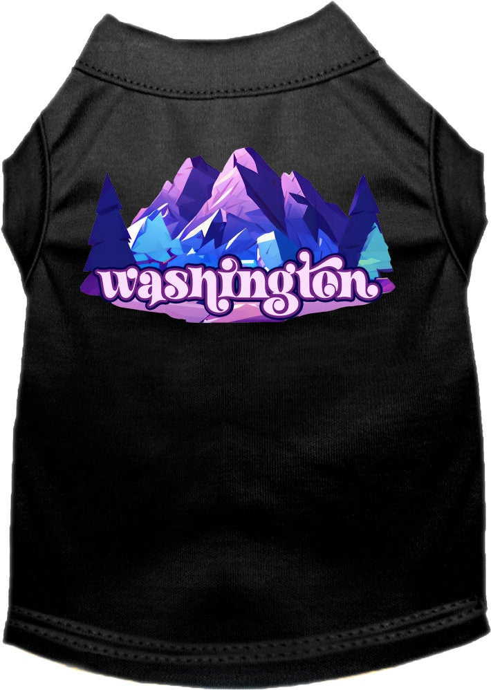 Camiseta serigrafiada para perros y gatos, "Washington Alpine Pawscape"