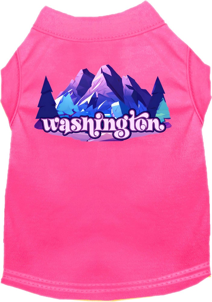 Camiseta serigrafiada para perros y gatos, "Washington Alpine Pawscape"