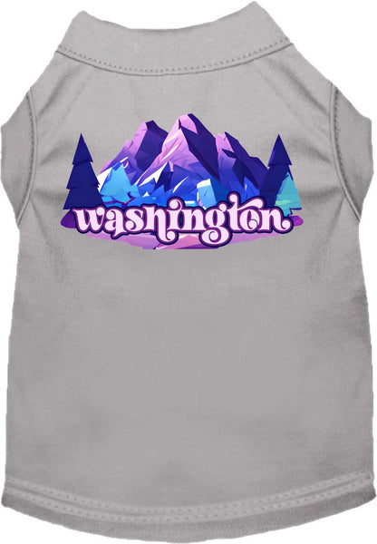 Camiseta serigrafiada para perros y gatos, "Washington Alpine Pawscape"