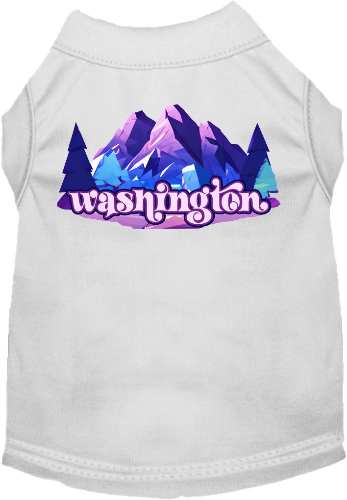 Camiseta serigrafiada para perros y gatos, "Washington Alpine Pawscape"