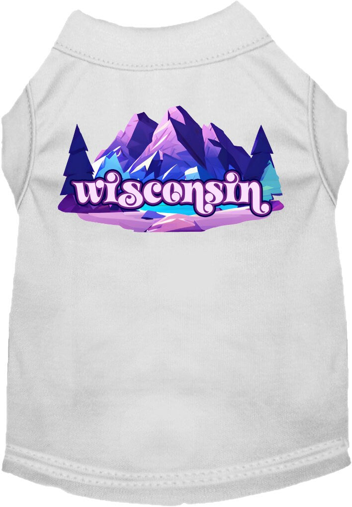 Camiseta serigrafiada para perros y gatos, "Wisconsin Alpine Pawscape"