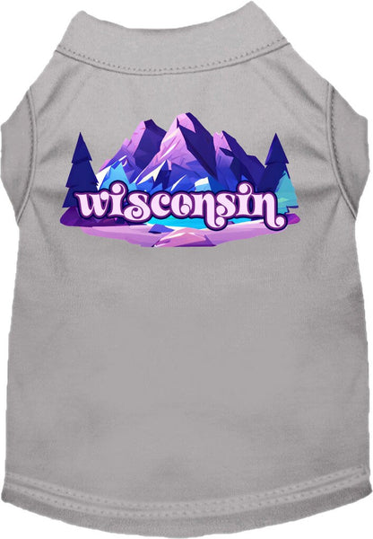 Camiseta serigrafiada para perros y gatos, "Wisconsin Alpine Pawscape"