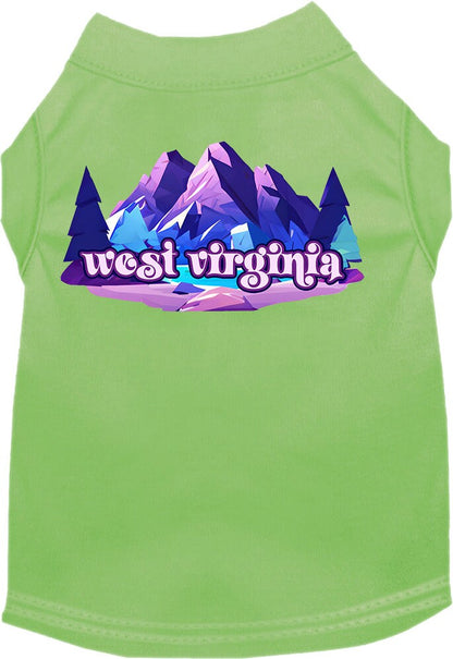 Camiseta con estampado de mascotas para perros y gatos, "West Virginia Alpine Pawscape"