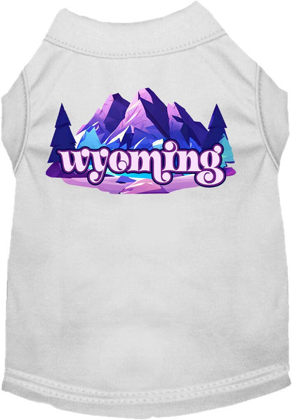 Camiseta serigrafiada para perros y gatos, "Wyoming Alpine Pawscape"