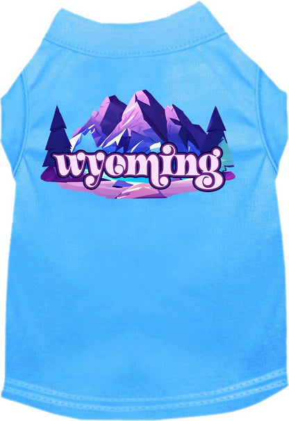 Camiseta serigrafiada para perros y gatos, "Wyoming Alpine Pawscape"