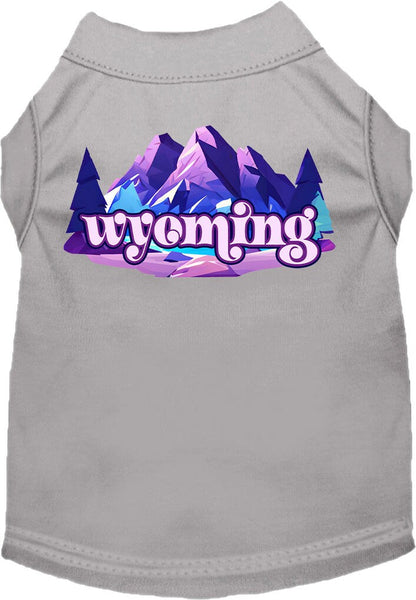 Camiseta serigrafiada para perros y gatos, "Wyoming Alpine Pawscape"