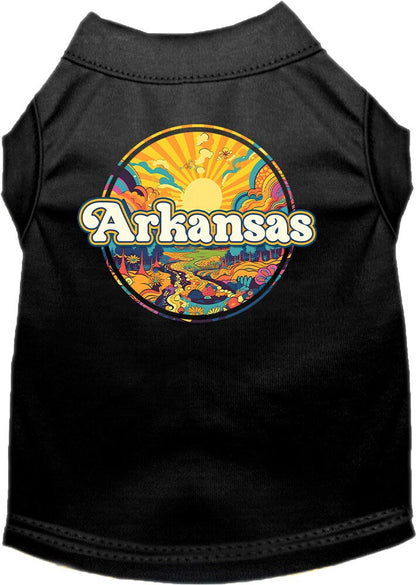 Camiseta serigrafiada para perros y gatos, "Arkansas Trippy Peaks"