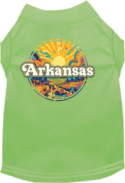 Camiseta serigrafiada para perros y gatos, "Arkansas Trippy Peaks"