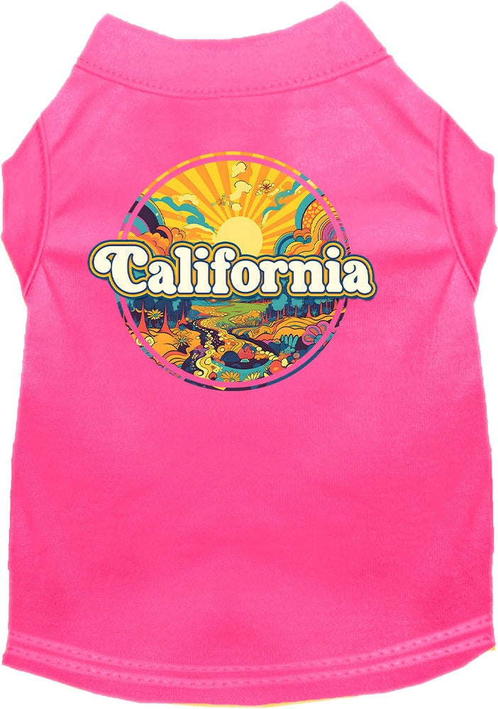 Camiseta serigrafiada para perros y gatos, "California Trippy Peaks"