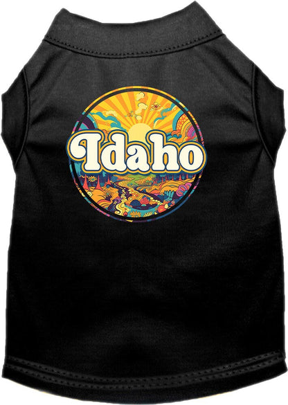 Camiseta serigrafiada para perros y gatos, "Idaho Trippy Peaks"