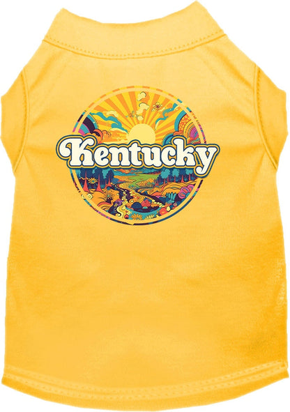 Camiseta serigrafiada para perros y gatos, "Kentucky Trippy Peaks"