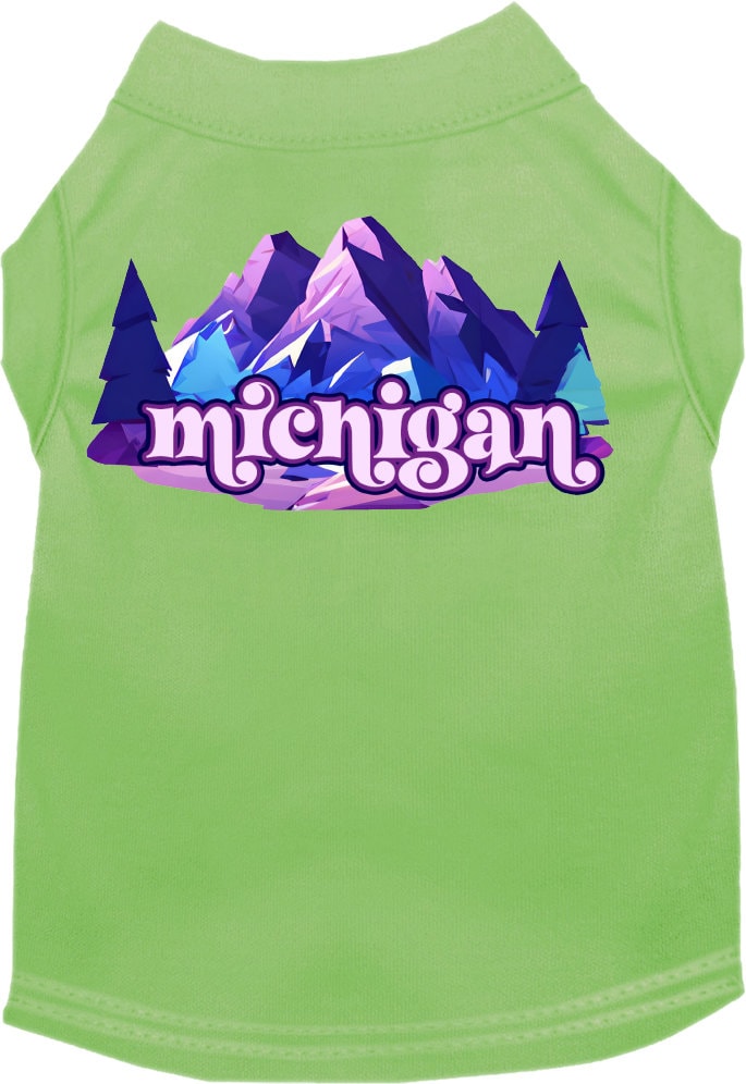 Camiseta serigrafiada para perros y gatos, "Michigan Alpine Pawscape"