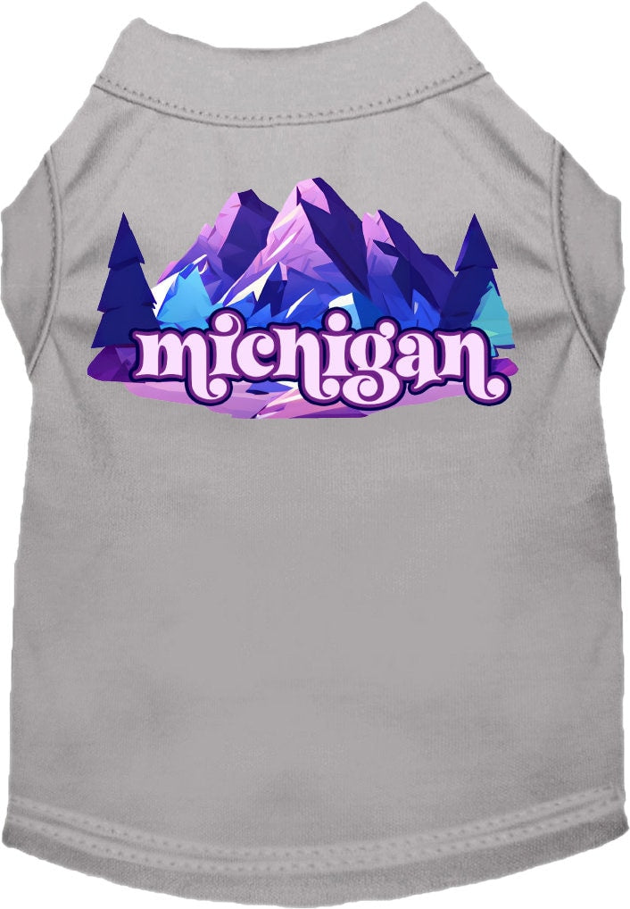 Camiseta serigrafiada para perros y gatos, "Michigan Alpine Pawscape"