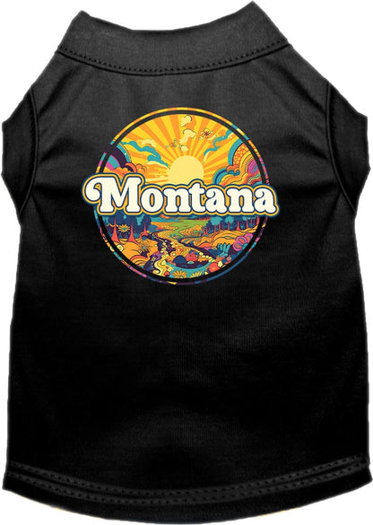 Camiseta serigrafiada para perros y gatos, "Montana Trippy Peaks"