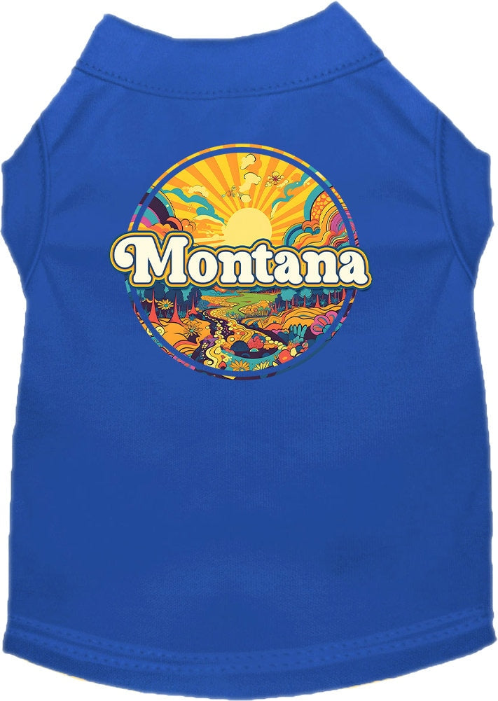 Camiseta serigrafiada para perros y gatos, "Montana Trippy Peaks"