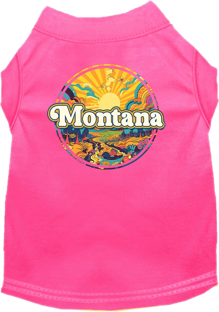 Camiseta serigrafiada para perros y gatos, "Montana Trippy Peaks"