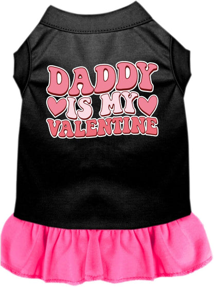 Vestido con estampado de mascotas para perros y gatos "Daddy Is My Valentine"