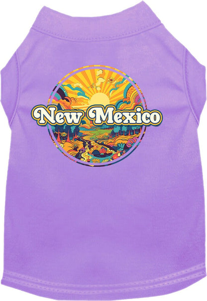 Camiseta serigrafiada para perros y gatos, "New Mexico Trippy Peaks"