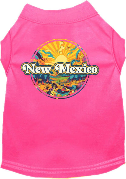 Camiseta serigrafiada para perros y gatos, "New Mexico Trippy Peaks"