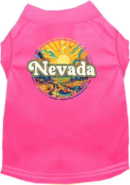 Camiseta serigrafiada para perros y gatos, "Nevada Trippy Peaks"