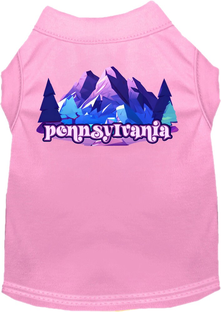 Camiseta serigrafiada para perros y gatos, "Pennsylvania Alpine Pawscape"