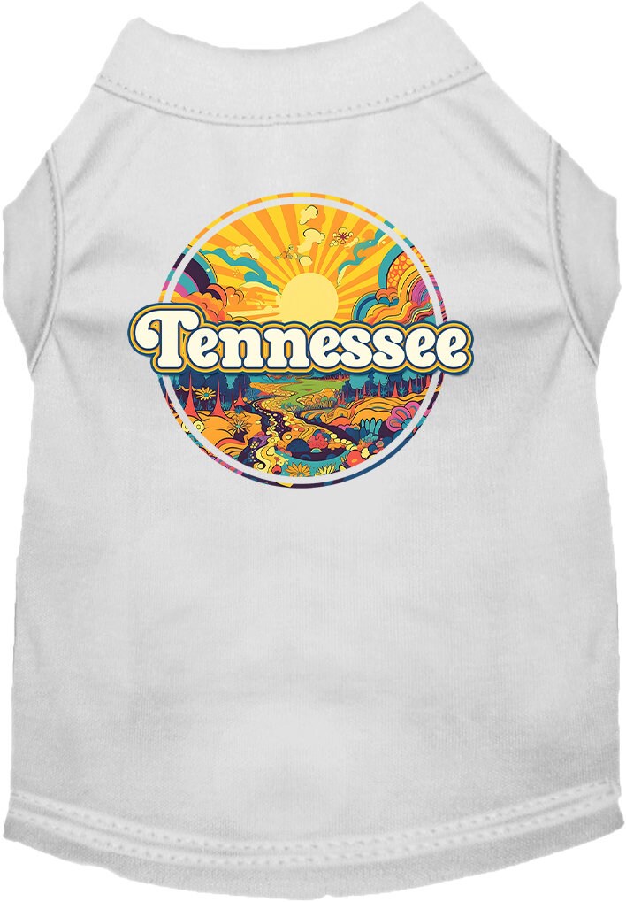 Camiseta serigrafiada para perros y gatos, "Tennessee Trippy Peaks"