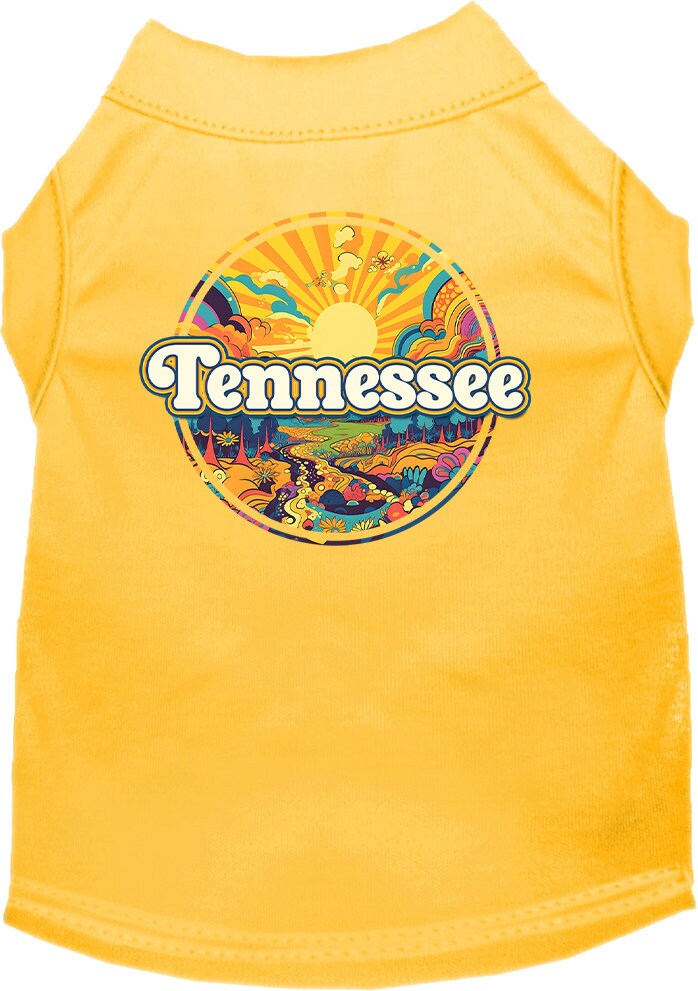 Camiseta serigrafiada para perros y gatos, "Tennessee Trippy Peaks"