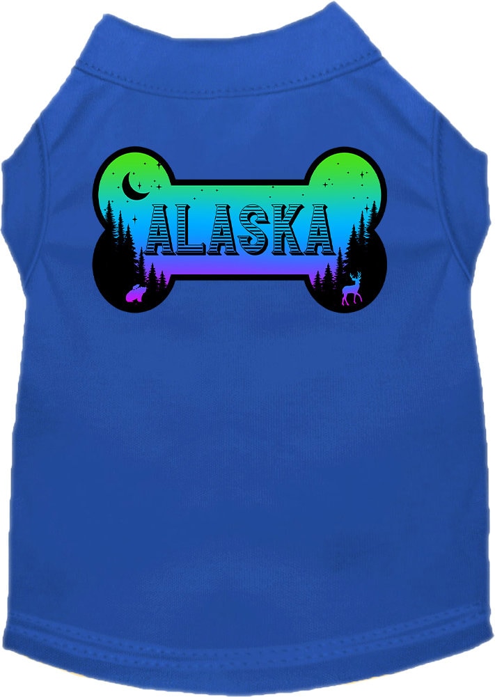 Pet Dog & Cat Screen Printed Shirt for Medium to Large Pets (Sizes 2XL-6XL), "Alaska Mountain Shades"